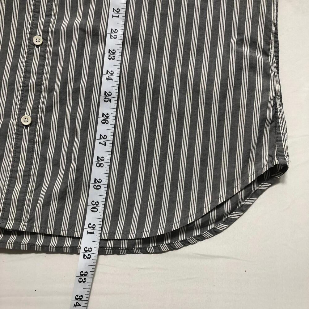 7 Seven For All Mankind Shirt Mens XXL Button Down Cotton Gray Stripe - Picture 5 of 8
